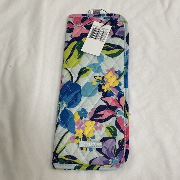 Vera Bradley Curling & Flat Iron Cover Marion Floral NWT 12x5 Blue Pink NEW - Picture 2 of 5